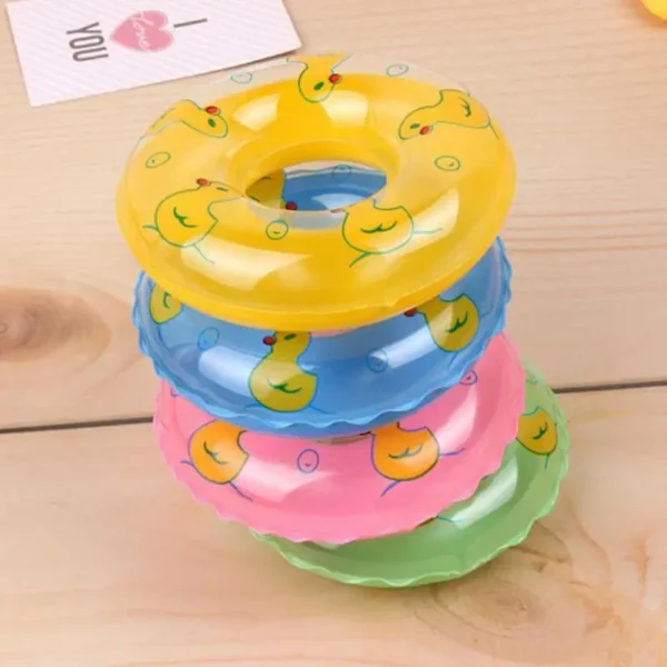 1~4PCS Kids Mini Donuts Swim Ring Bath Toy Mini Float Ring Toys For Rubber Ducks Doll Summer Fun Swimming Pool Accessories Gift