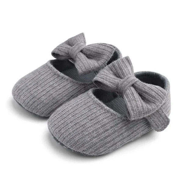 0-1 Year Baby Girl Soft Sole Shoes Infant Toddler Knitted Cute Shoes Little Girl Bow First Walkers One Year Old Baby Girl Shoes - Image 10