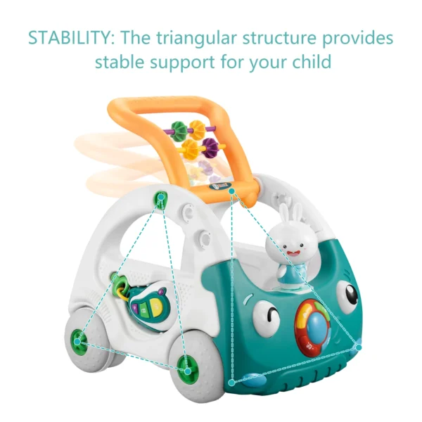 EDUCIRO 4-in-1 Baby Walker for Boys Girls, Sit to Stand Learning Walker, Baby Push Walker, Learning Push Toys for Baby - Image 3