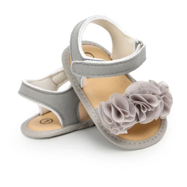 Baywell Summer Fashion Infant Soft-soled Non-slip Shoes Newborn Baby Girls Flower Lace Sandals 0-18 months - Image 5