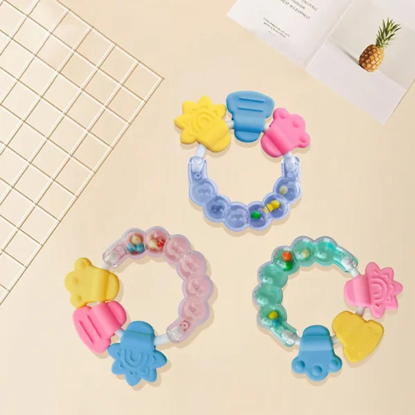 Baby Fruit Style Soft Rubber Rattle Teether Toy Newborn Chews Food Grade Silicone Teethers Infant Training Bed Toy Chew Toys Kid - Image 5