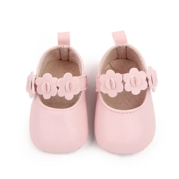 0-2 Years Baby Girls PU Leather Shoes Spring Autumn Flower Infant Toddler Little Girl First Walkers Newborn Crib Shoes - Image 3