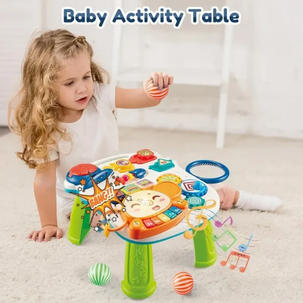 VATOS Baby Walker 5 in 1 Sit-to-Stand Learning Scooter Balance Bike Push Walker Table Toys with Music for Toddlers Infant Kids - Image 4