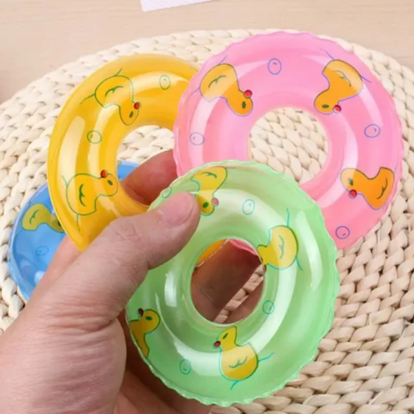 1~4PCS Kids Mini Donuts Swim Ring Bath Toy Mini Float Ring Toys For Rubber Ducks Doll Summer Fun Swimming Pool Accessories Gift - Image 2