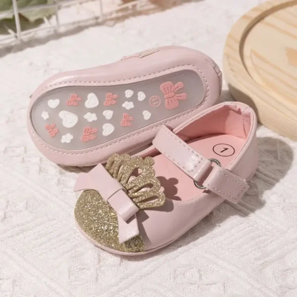KIDSUN Spring Autumn Newborn Baby Girls Shoes Casual Dress Shoes Anti-Slip PU Leather Party Wedding Princess Baby Shoes 0-18M - Image 2