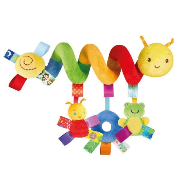 Baby Plush Hanging Toy Cartoon Cute Animals Shapes Prams Stroller Bed Spiral Activity Hanging Toys Colorful Soothing Rattles Toy - Image 6