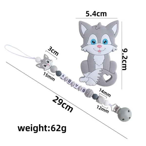 1-2pcs Personalized Name Baby Pacifier Clips Teethers Dummy Nipple Holder Clip Chain Newborn Pacifiers Teething Toys Accessories - Image 5