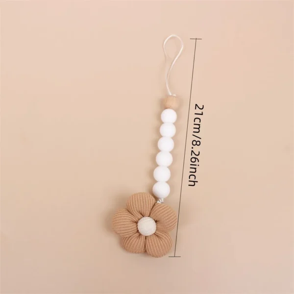 Flower Baby Pacifier Clip Chain Newborn Dummy Nipple Holder Clips BPA Free Cotton Teething Toys Soother Pendant Holder - Image 4