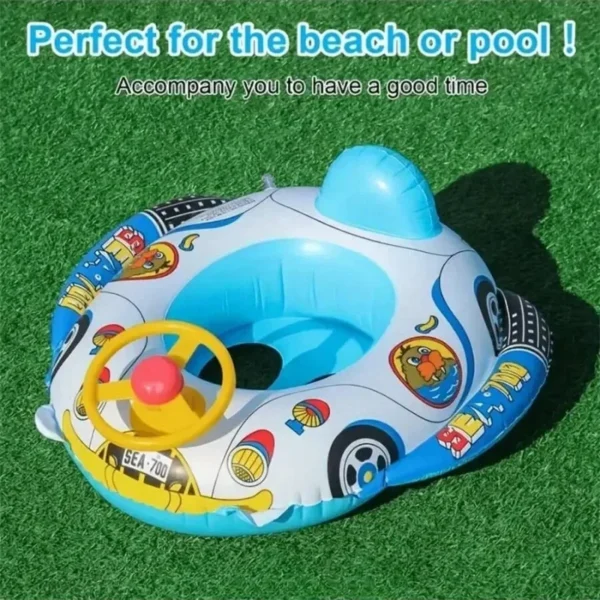 Baby Water Toys Indoor Outdoor Pool Inflatable Float Seat Boat Cartoon Car Swimming Ring Floating Chair Inflatable Model - Image 2