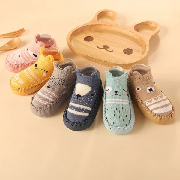 Baby Socks Shoes Infant Color Matching Cute Kids Boys Shoes Doll Soft Soled Child Floor Sneaker Toddler Girls First Walkers - Image 3