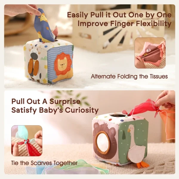 Montessori Toys Magic Cotton Animal Tissue Box Kids Finger Exercise Busy Board Toys Baby Educational Activity Sensory Game Gifts - Image 2