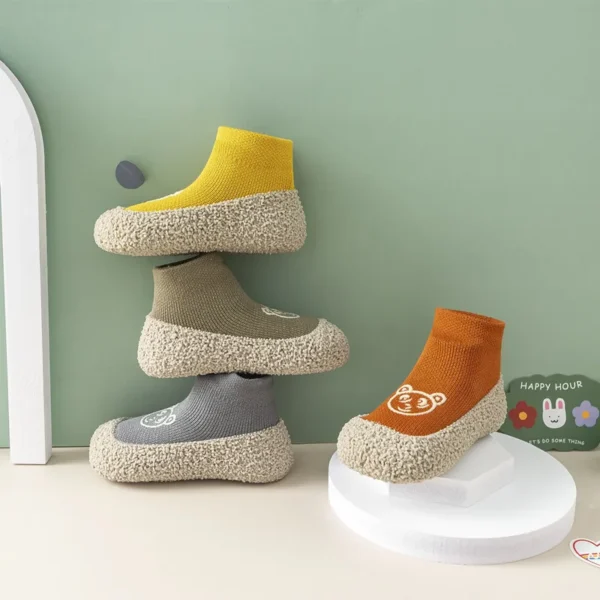 1-3Year Spring 2024 New Baby Floor Socks Shoes Cartoon Cute Baby Toddler Shoes Non-slip Children's Socks Shoes