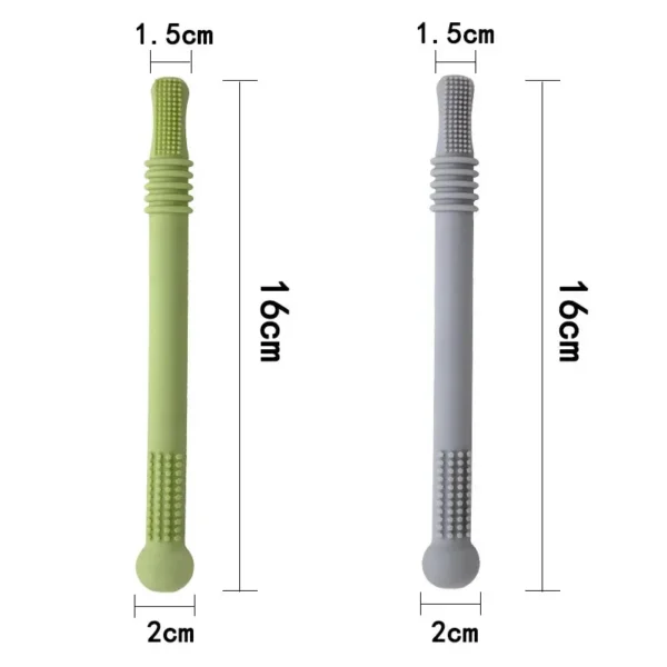 Baby Chewable Safe Toy Silicone Molar Straw Baby Teether Baby Teething Toys Molar Silicone Handle Baby Safety Toy - Image 10