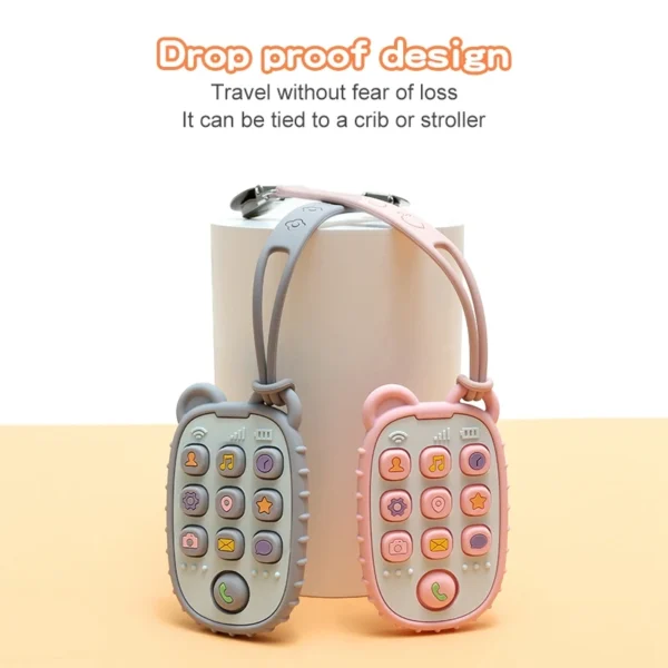 Baby BPA Free Silicone Teether Toys Bear Mobile Phone Remote Control Shape Teether Kids Sensory Soothing Toys for Babies Gifts - Image 2