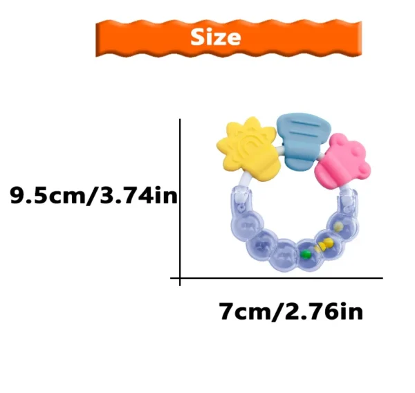 Baby Fruit Style Soft Rubber Rattle Teether Toy Newborn Chews Food Grade Silicone Teethers Infant Training Bed Toy Chew Toys Kid - Image 6