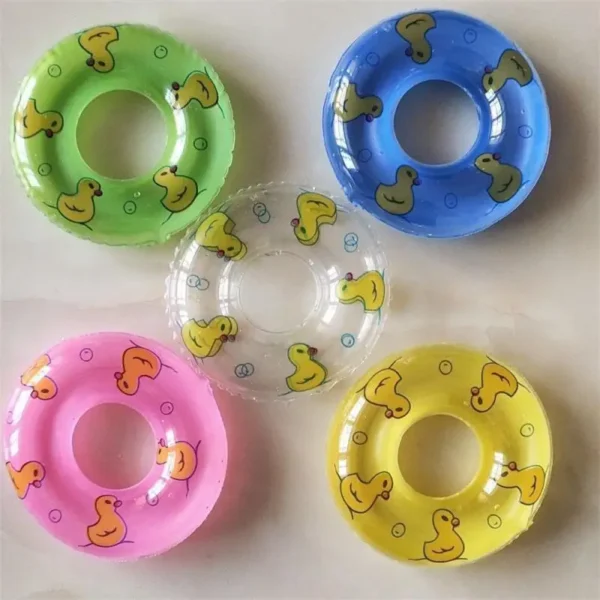 1~4PCS Kids Mini Donuts Swim Ring Bath Toy Mini Float Ring Toys For Rubber Ducks Doll Summer Fun Swimming Pool Accessories Gift - Image 3