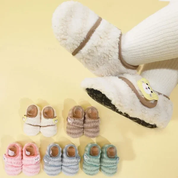 Autumn Winter Baby Plush Floor Socks New Children Indoor Warm Anti Slip Cartoon Infant Shoes Soft Soled Boys Girls Toddler Shoes
