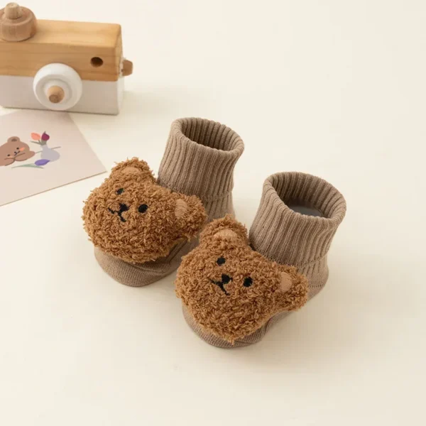 Cute Cartoon Bear Baby Socks for Boy Girl Winter Soft Cotton Anti Slip Soled Newborn Toddler Sock Kids Thicken Socken Warm Socks - Image 6