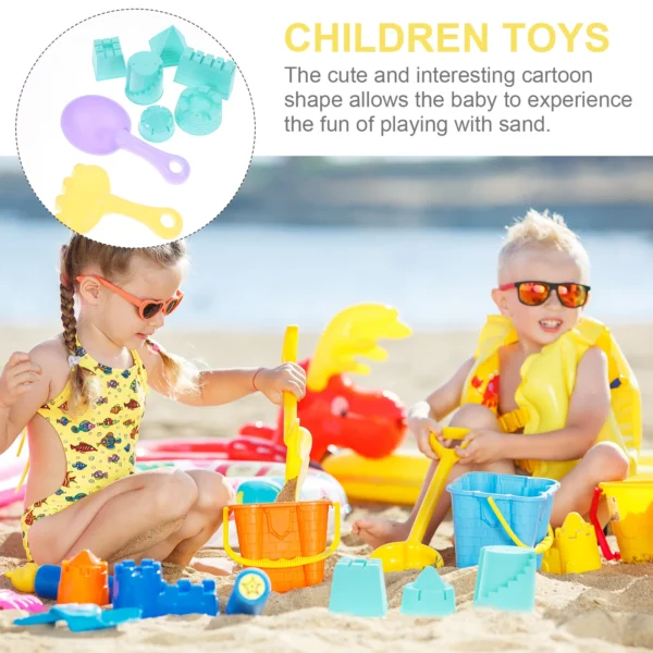 Portable Kids Beach Toys Castle Making Sand Molds Sandbox Tools Dinosaur Scoop Building Kits Outdoor Fun Childrens Coordination - Image 2